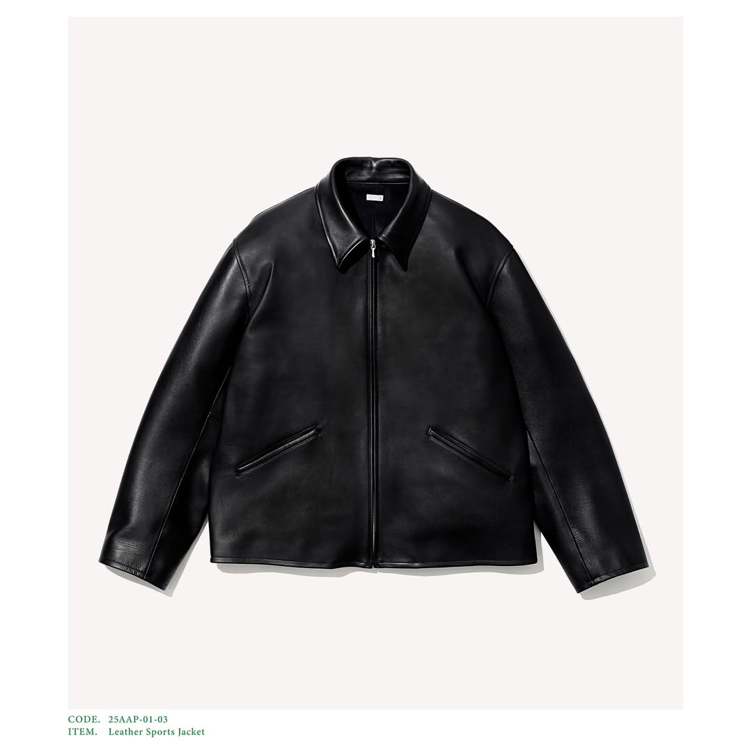 A.PRESSE 25AW Leather Sports Jacket